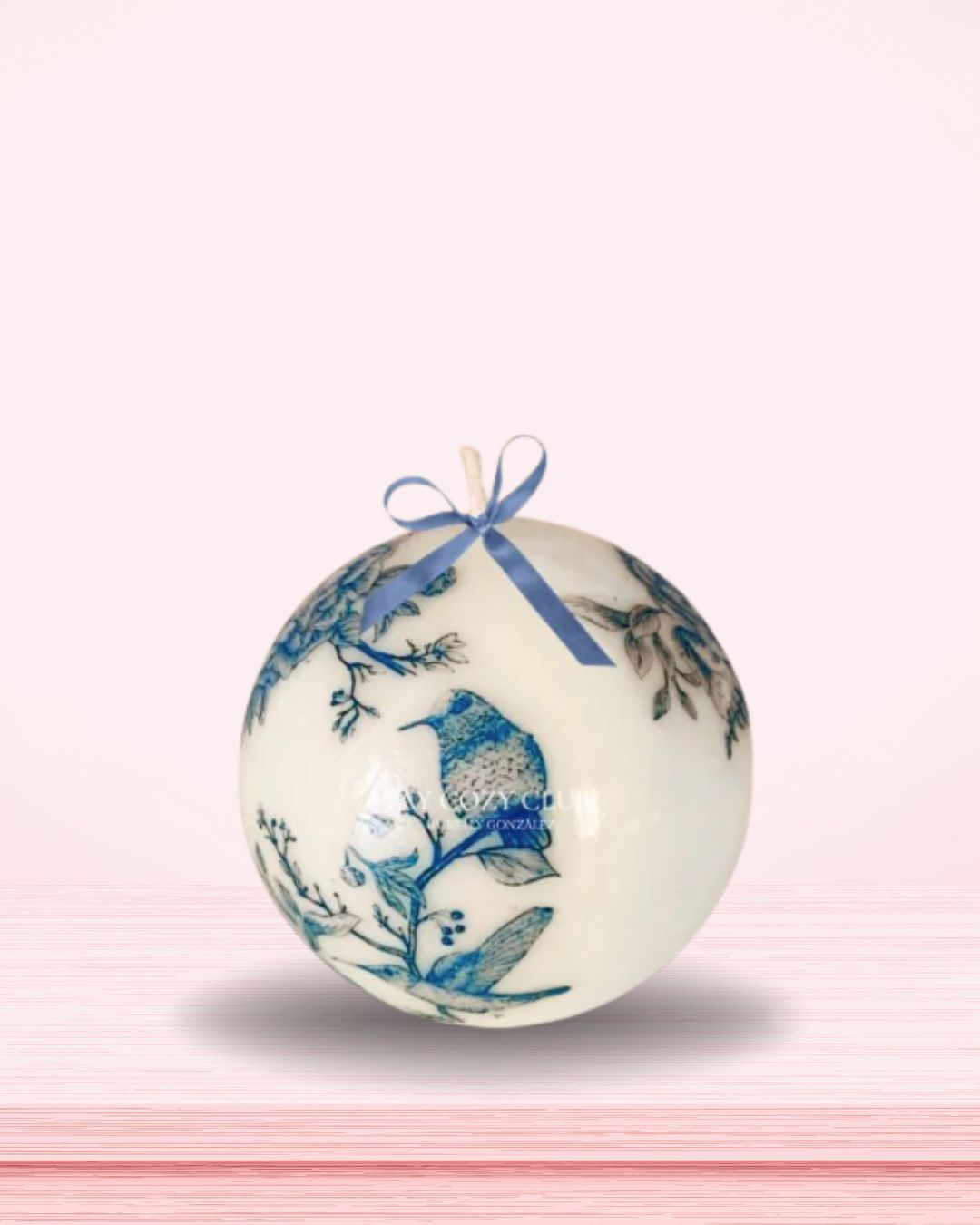 Vela decorativa de porcelana